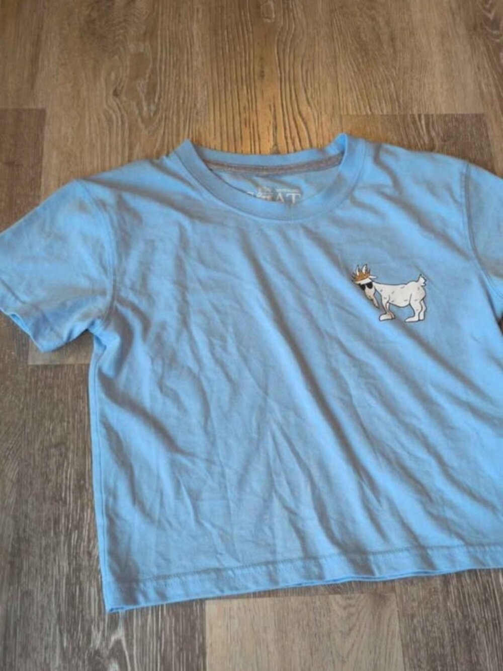 GOAT USA Youth X-Large T-shirt with cool goat graphic crop top